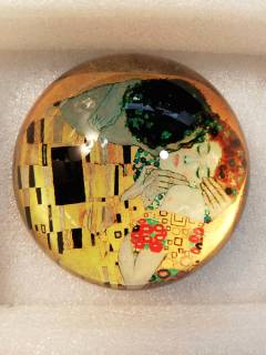 ''Klimt'' glass paper weight